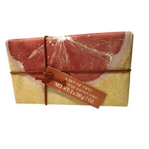 Castelbel Porto Blood Orange Luxury Soap Wrapped Bar Set (2) Made in Portugal